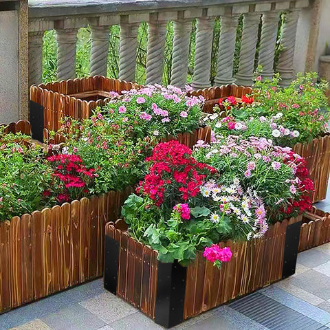 ZSHIGANMA fits 12-24 inch beds for stable raised garden corners