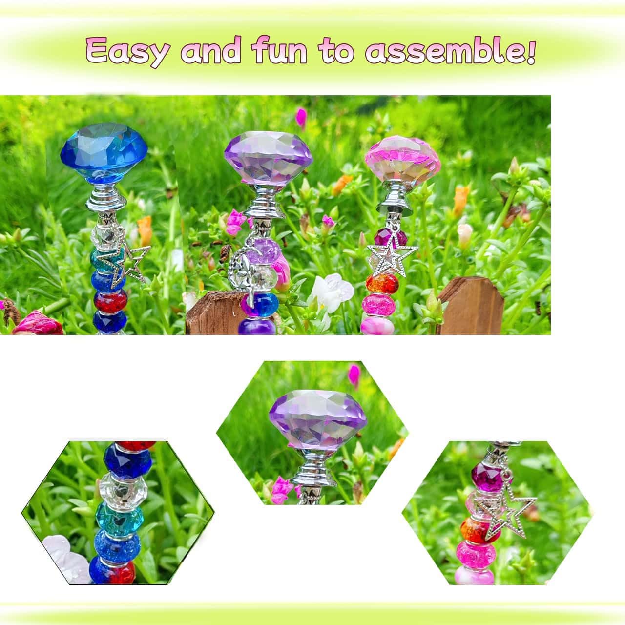 ZSlactp silver pendants add decorative detail to fairy stakes