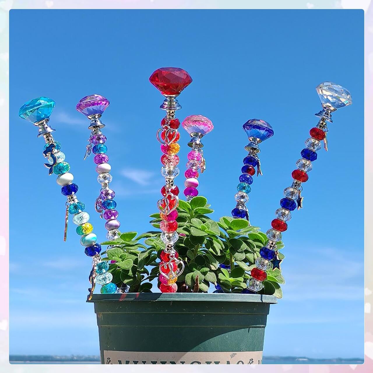 ZSlactp thread rods and nuts assemble sturdy garden stakes