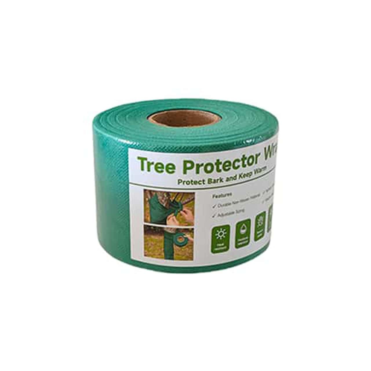 ZSlactp tree wrap on bark protection shields young trunks from sunscald.