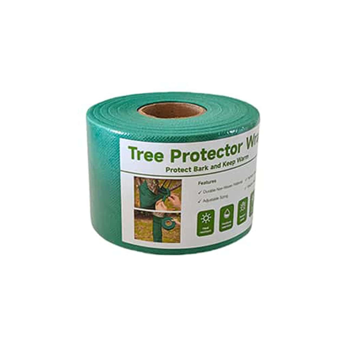 ZSlactp tree wrap on bark protection shields young trunks from sunscald.