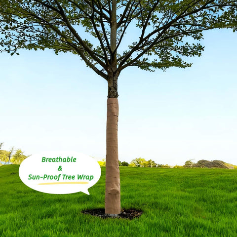 Eco-friendly ZSlactp wrap highlights sustainable tree care.
