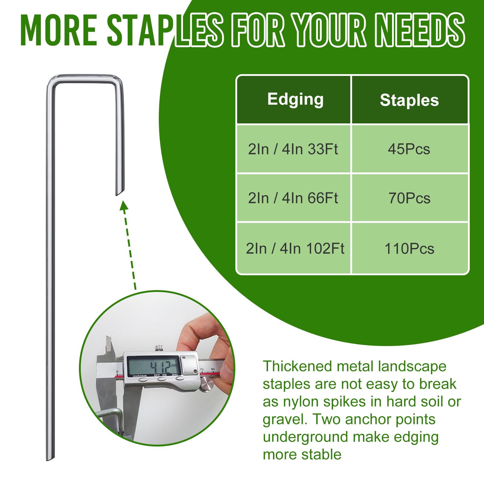 ZSLTLDU garden border edging kit with hammer included for fast setup