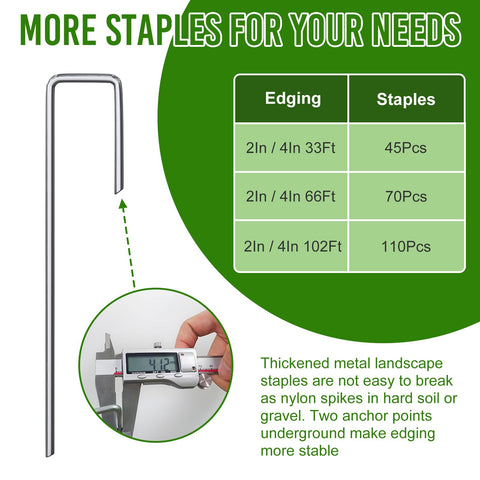 ZSLTLDU garden border edging kit with hammer included for fast setup