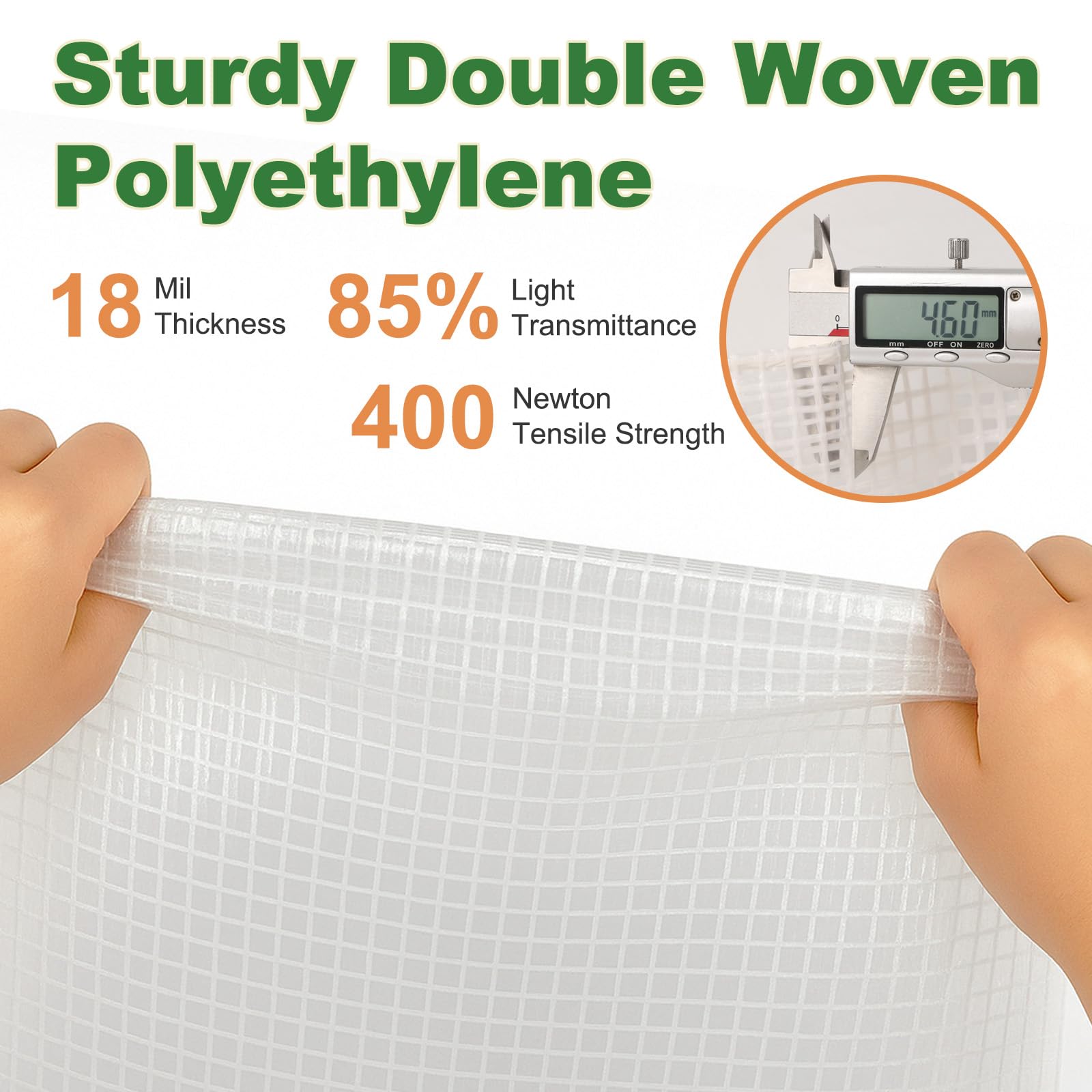 ZSLTLDU greenhouse cover UV protection extends tarp life.