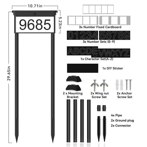ZSYIQIXI outdoor LED panel displays address numbers clearly for easy curb appeal.