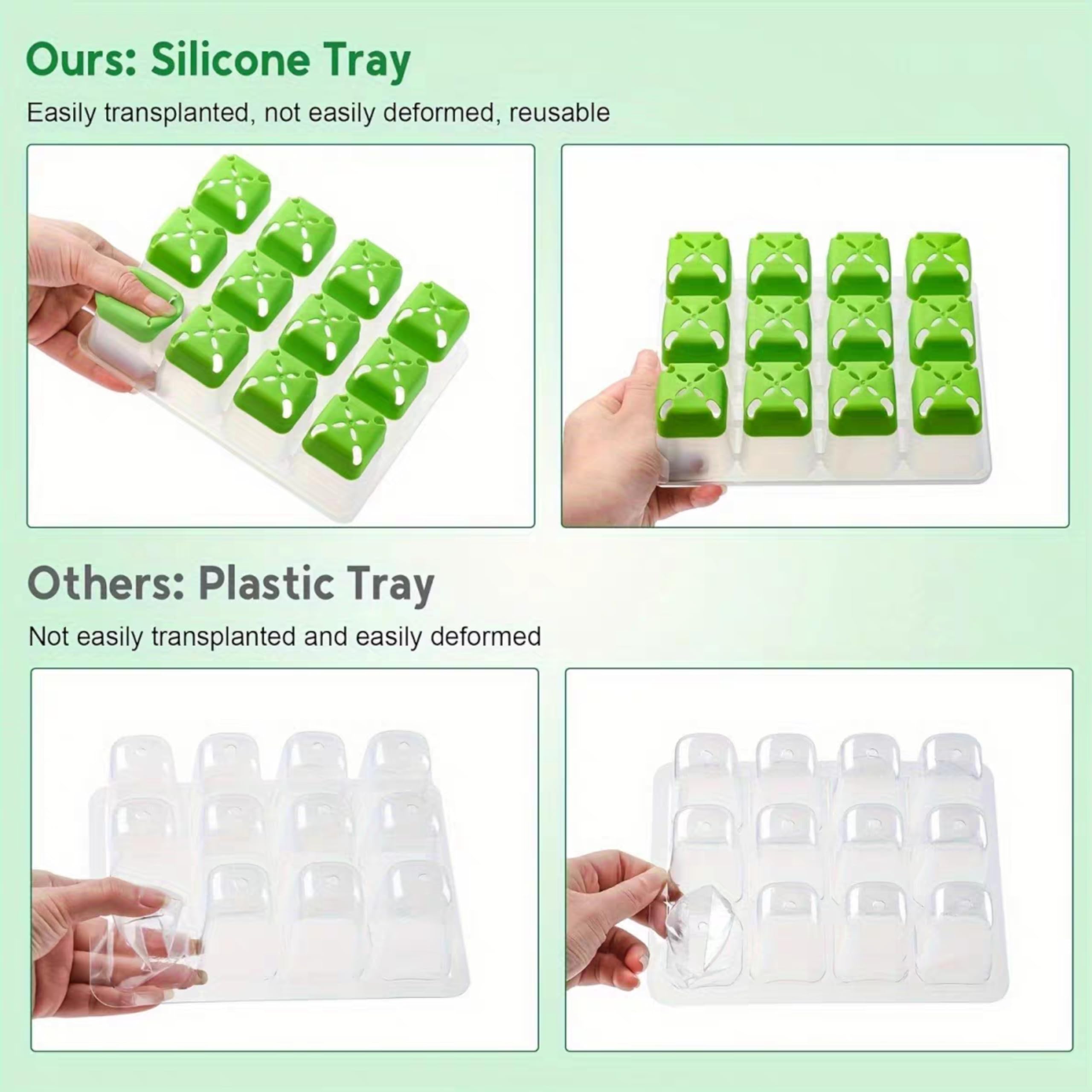 ZSYWODFO seed starter tray features drainage openings to prevent water buildup.