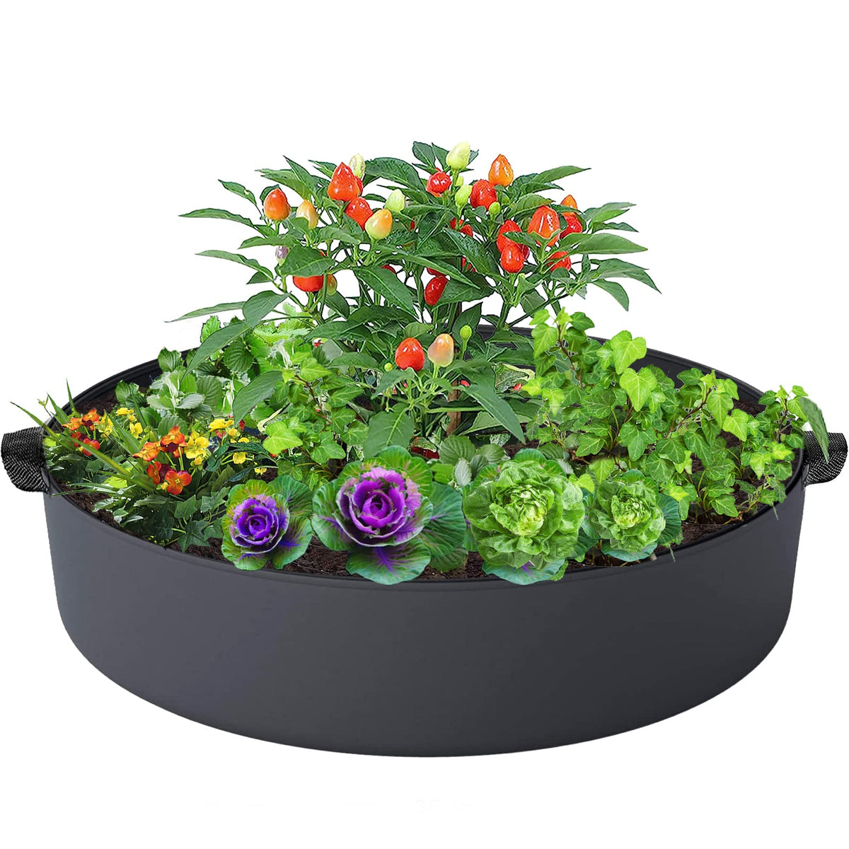 ZtohPyo 15-gallon grow bag front view for vibrant container gardening