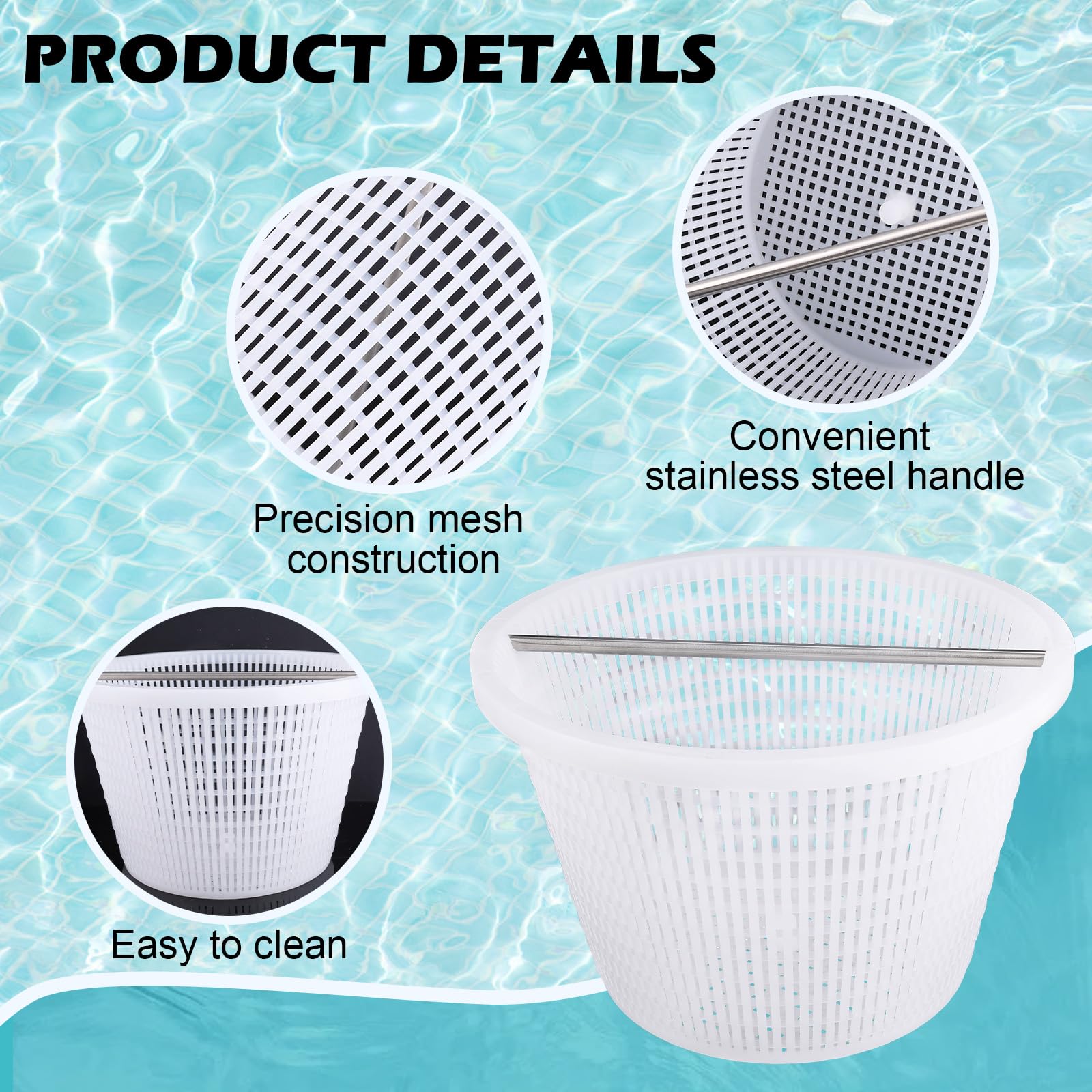 ZTTM UV-resistant skimmer basket material built for outdoor pools
