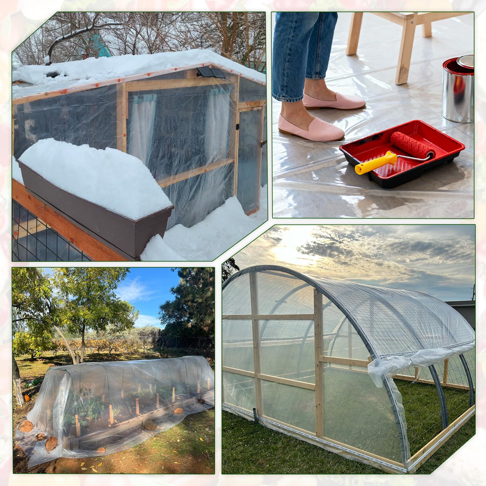 Ztzfacai clear film for greenhouses: easy monitoring of plant health.
