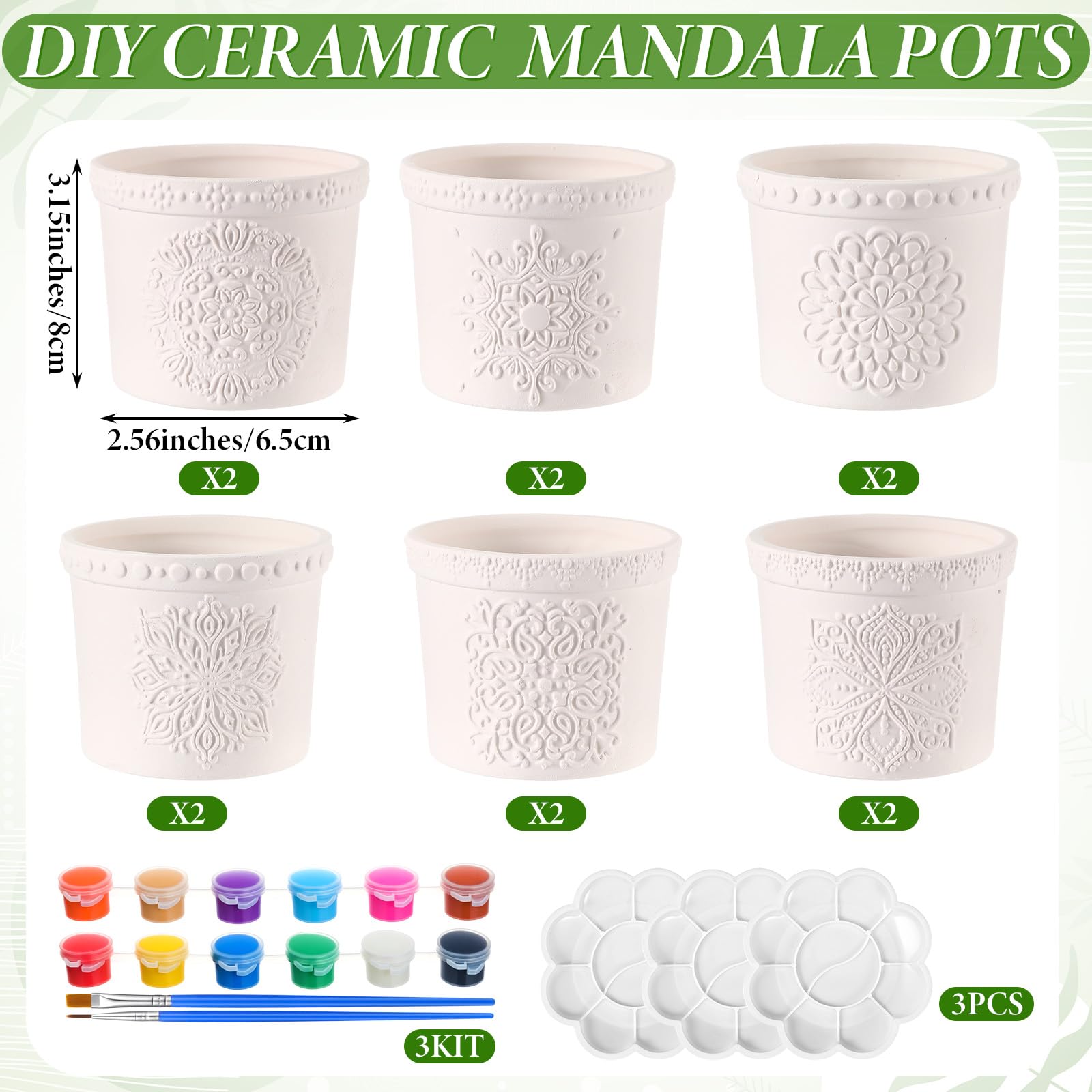 Zubebe painting kits with acrylic paints for creative mandala art.