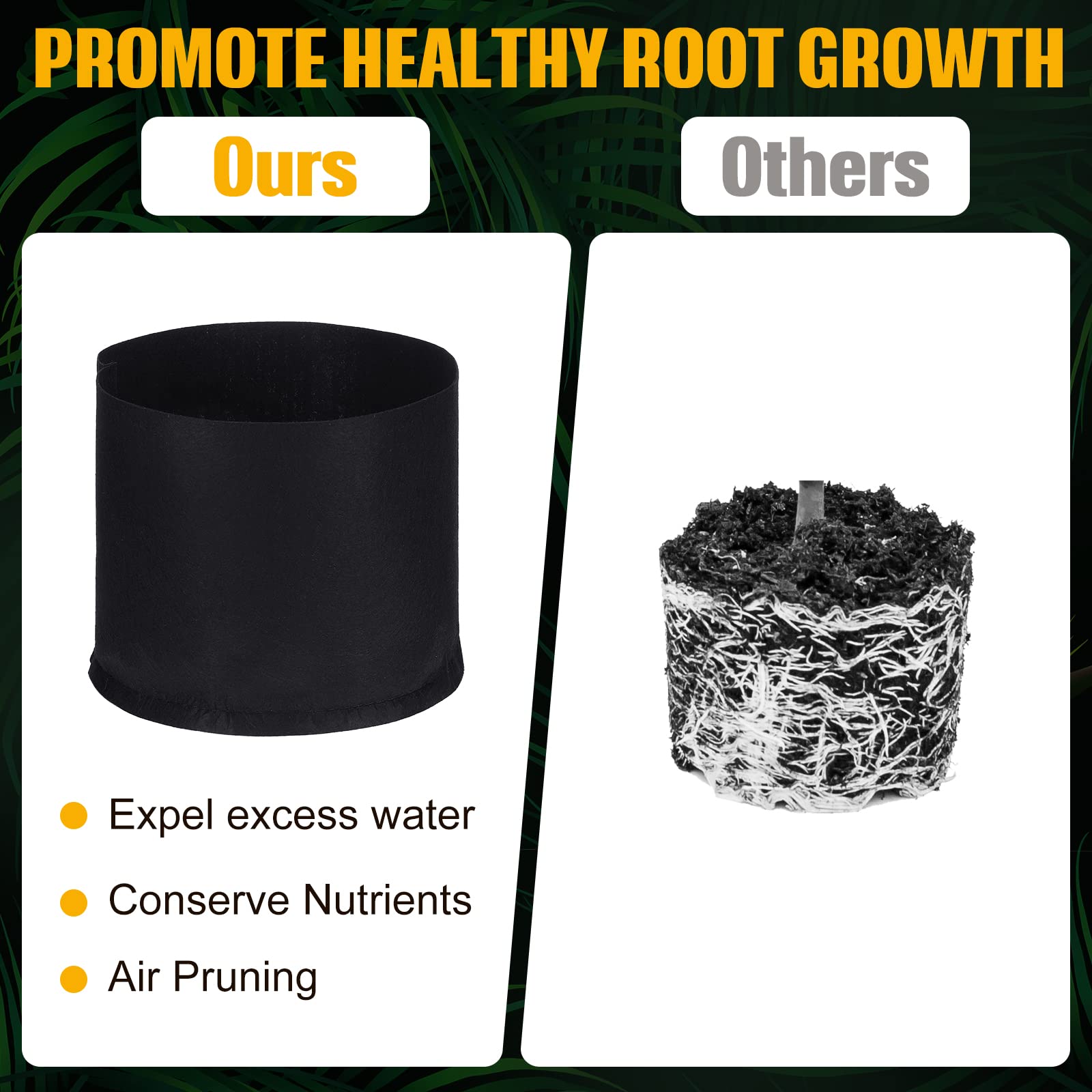 Zubebe 5 gallon grow bags easy to store and reuse after harvest
