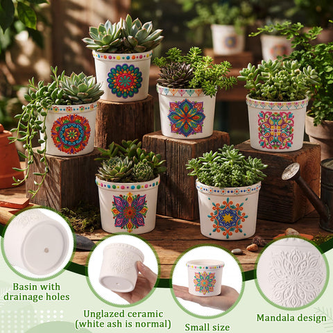 Zubebe unpainted ceramic planter surface designed for vibrant color.