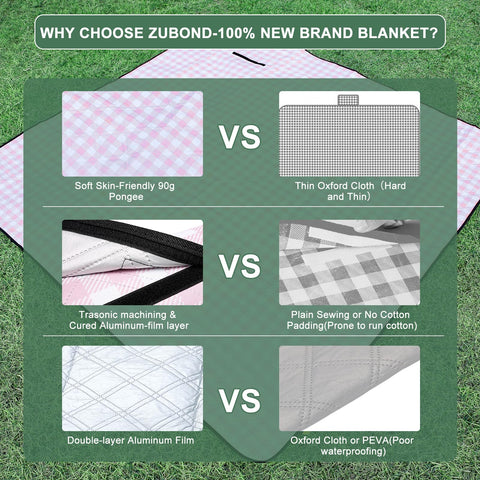 ZUBOND 80x80 oversized blanket fits eight people for group gatherings.