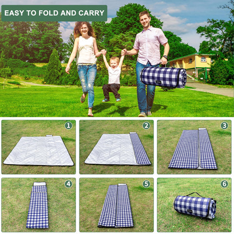 ZUBOND picnic blanket machine washable for simple cleaning after use.