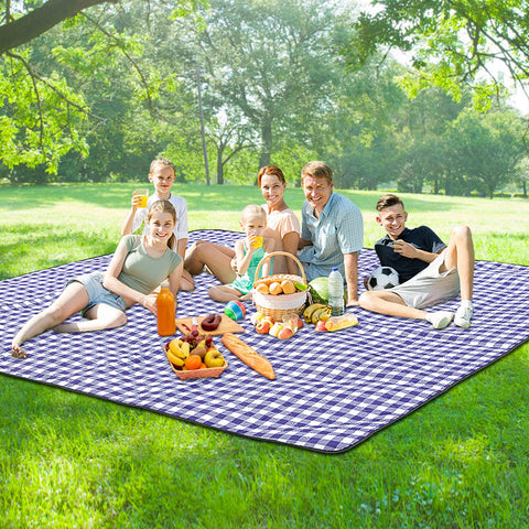 ZUBOND picnic blanket vintage gingham adds timeless picnic charm.