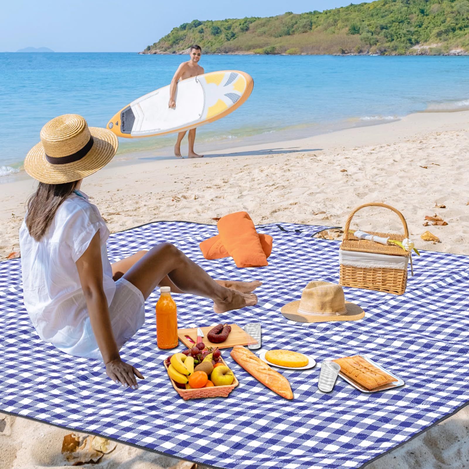 ZUBOND picnic blanket is waterproof and sandproof for versatile outdoor use.