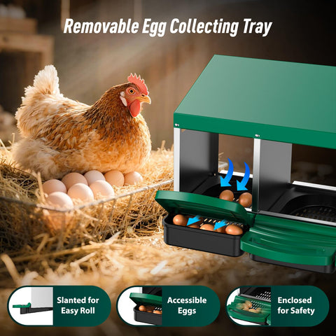 ZUCIRE galvanized steel nest delivers durable, long-lasting coop support.