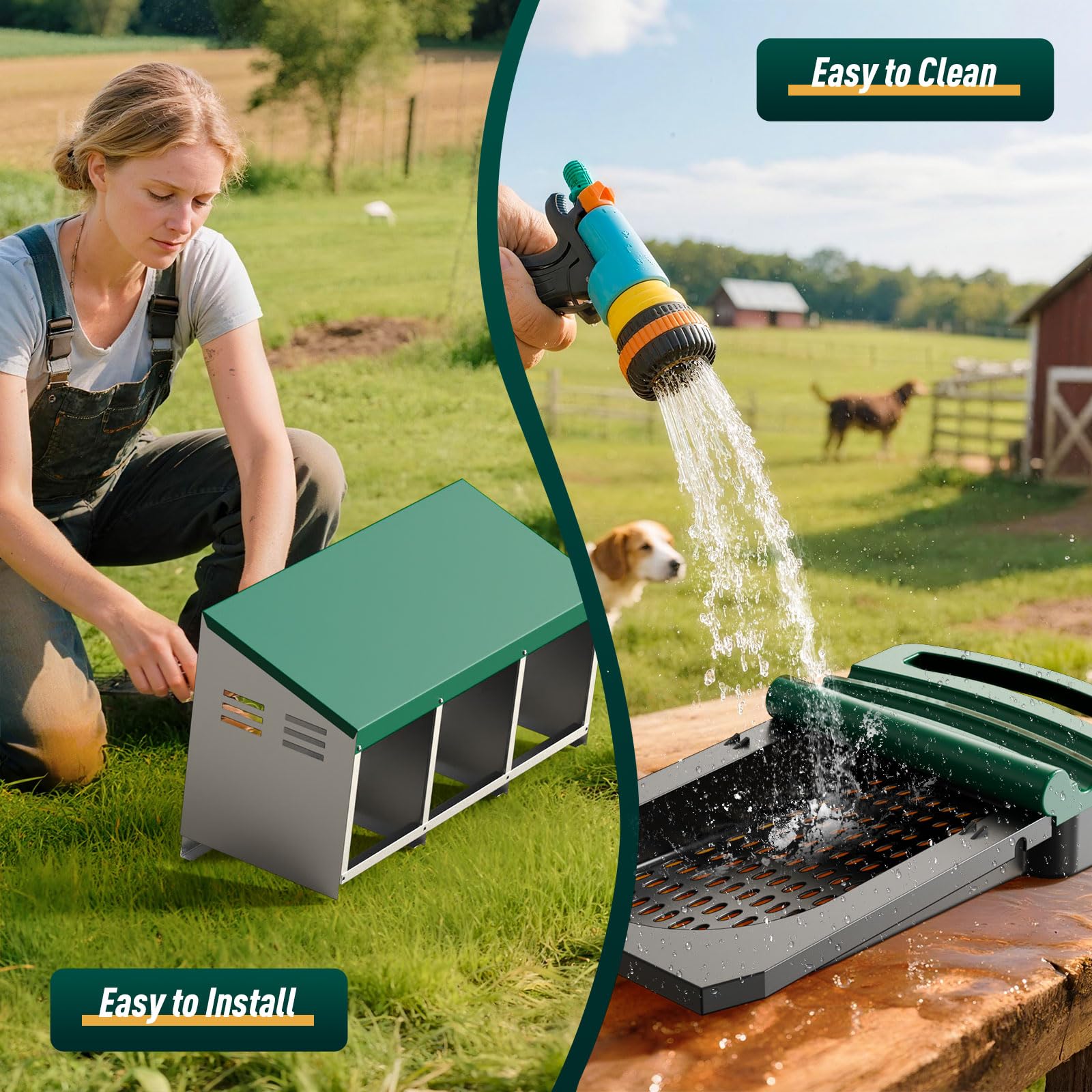 ZUCIRE three-nest setup fits compact coops for versatile placement.