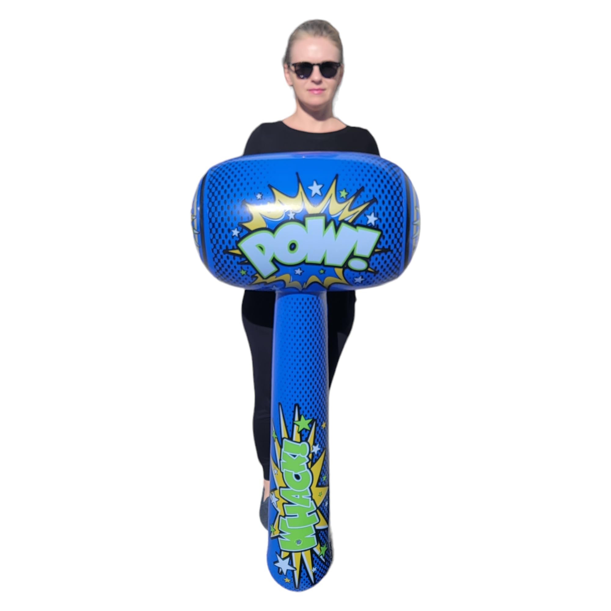 Zugar Land blue inflatable mallet used as carnival prize