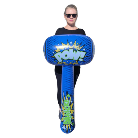 Zugar Land blue inflatable mallet used as carnival prize