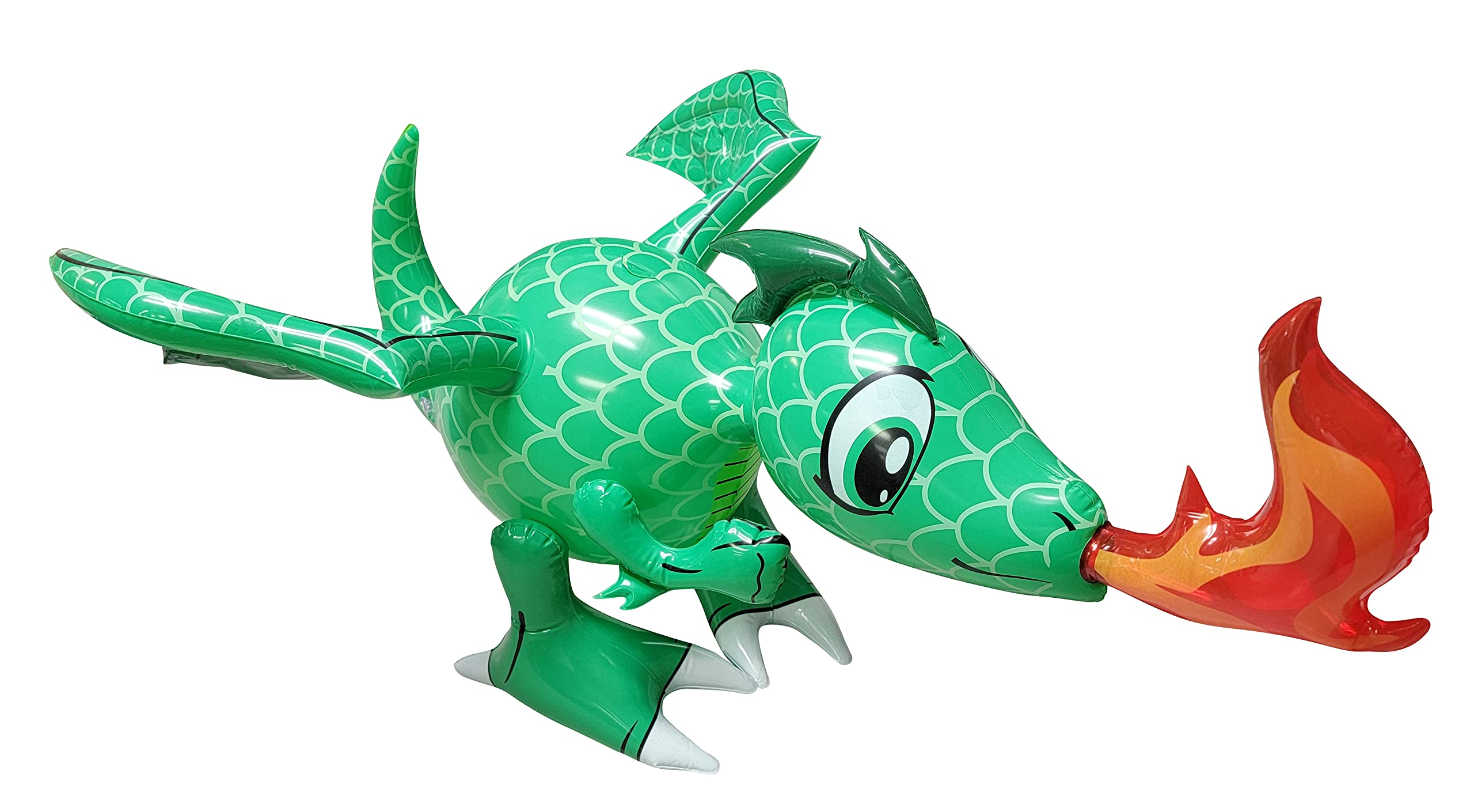 Zugar Land birthday prop: green inflatable dragon centerpiece