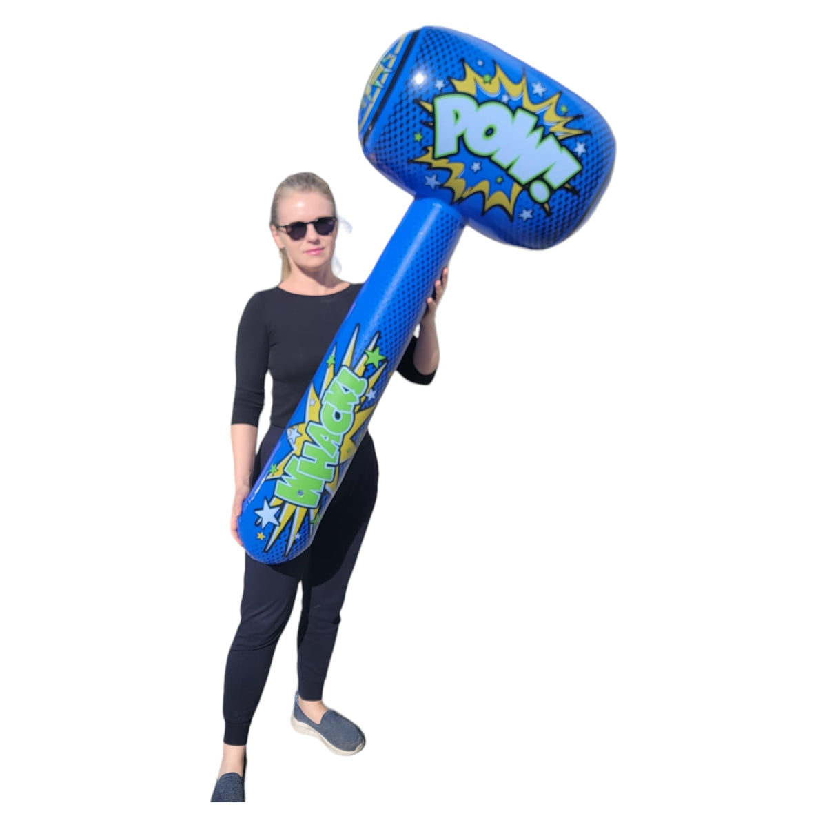 Zugar Land POW jumbo mallet 52-inch blue front view for epic play fights