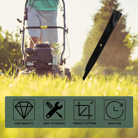 Zalana heat treated steel lawn blades emphasizing durability and edge retention