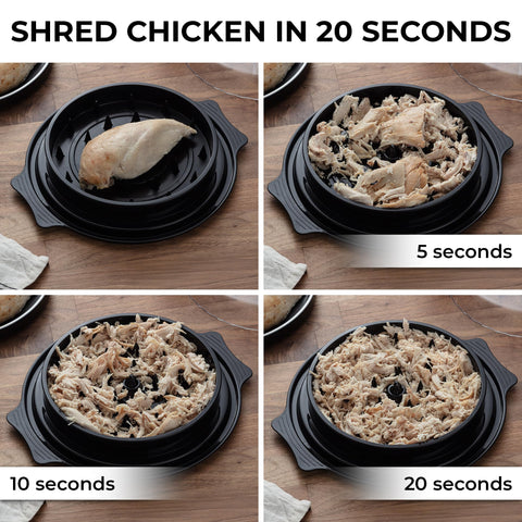 Zulay Kitchen edge spikes push stray pieces back for even shredding.