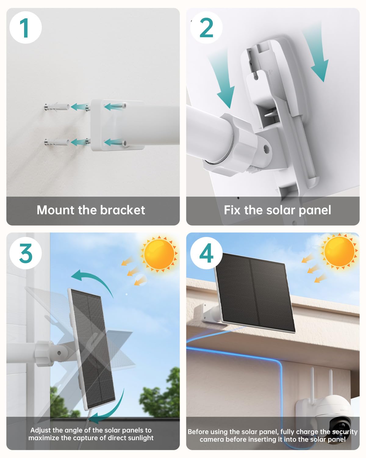 Zumimall easy installation with swivel and tilt for optimal sun exposure.