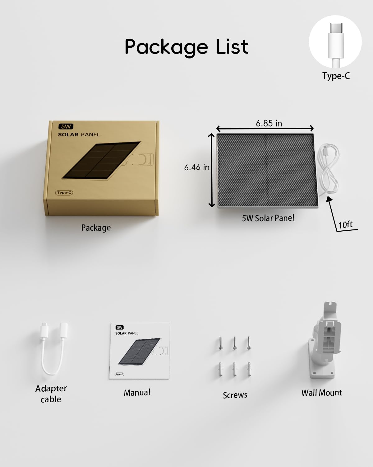 Zumimall outdoor solar solution powers cameras without frequent battery changes.
