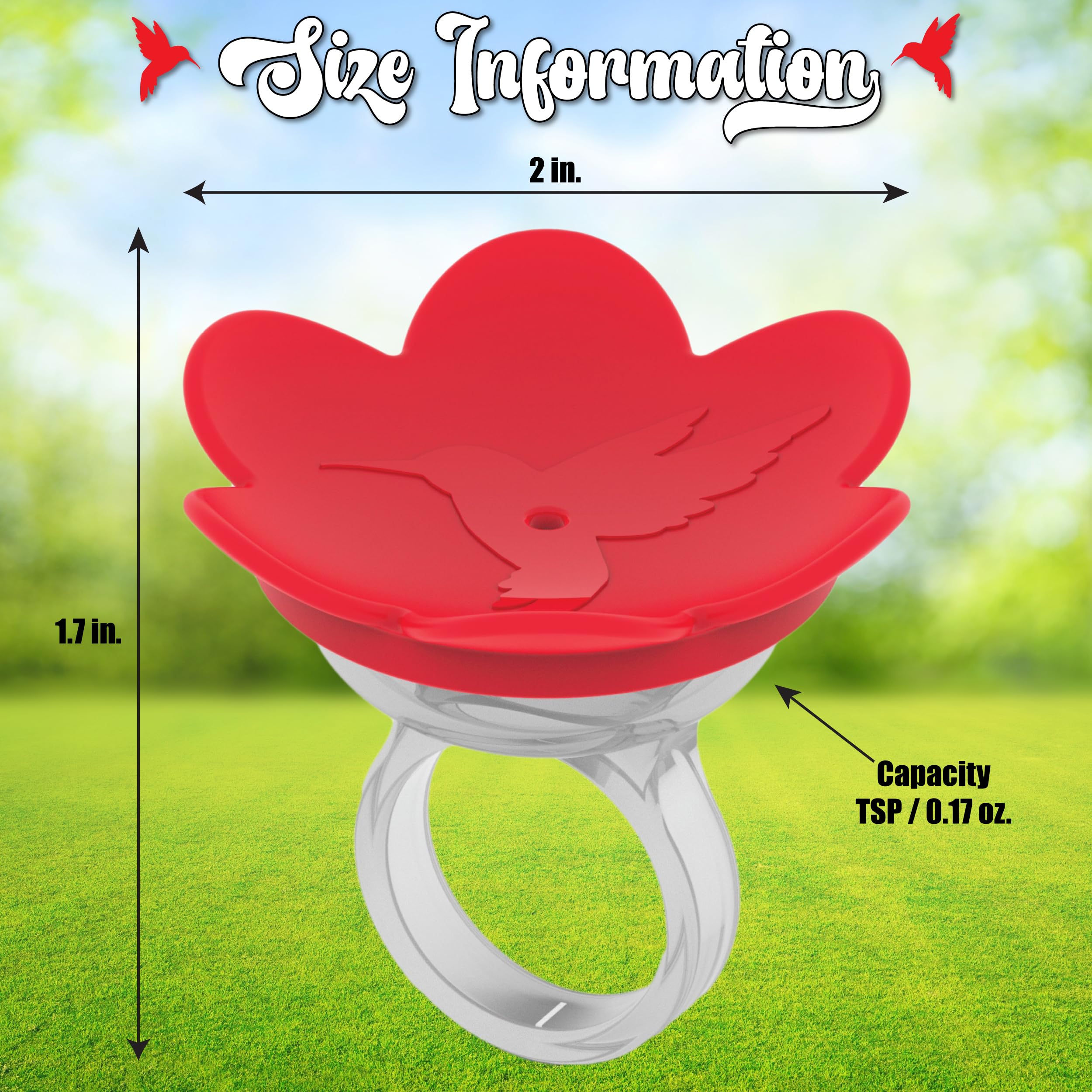 ZUMMR Hummingbird Ring Feeder with wide-mouth refill and quick cleanup.