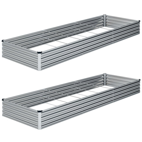 ZUNUDA galvanized raised bed assembly for durable outdoor planting.