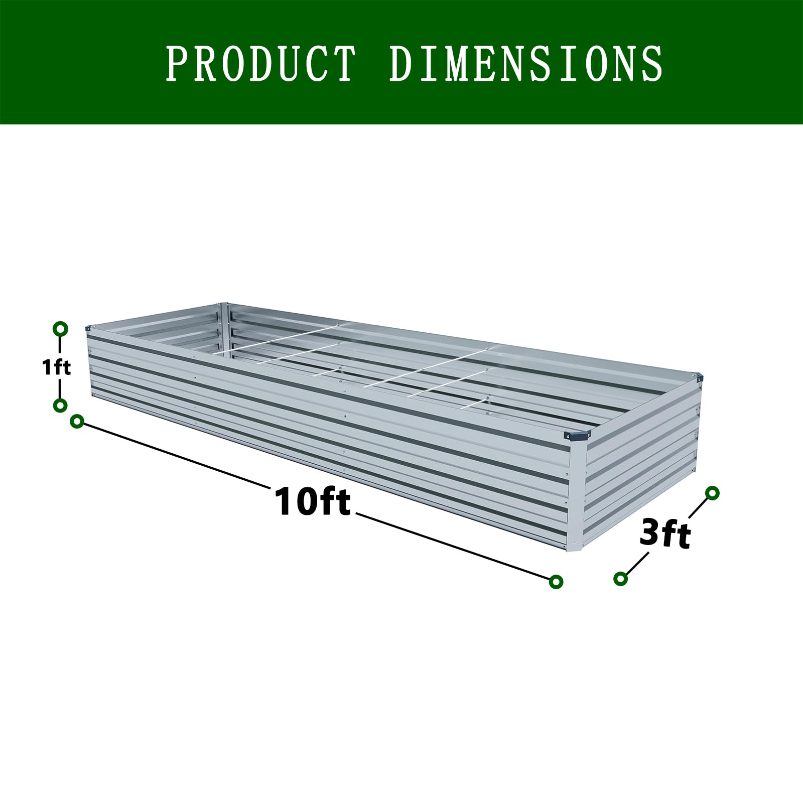 ZUNUDA open-base raised bed enables drainage and healthy root growth.