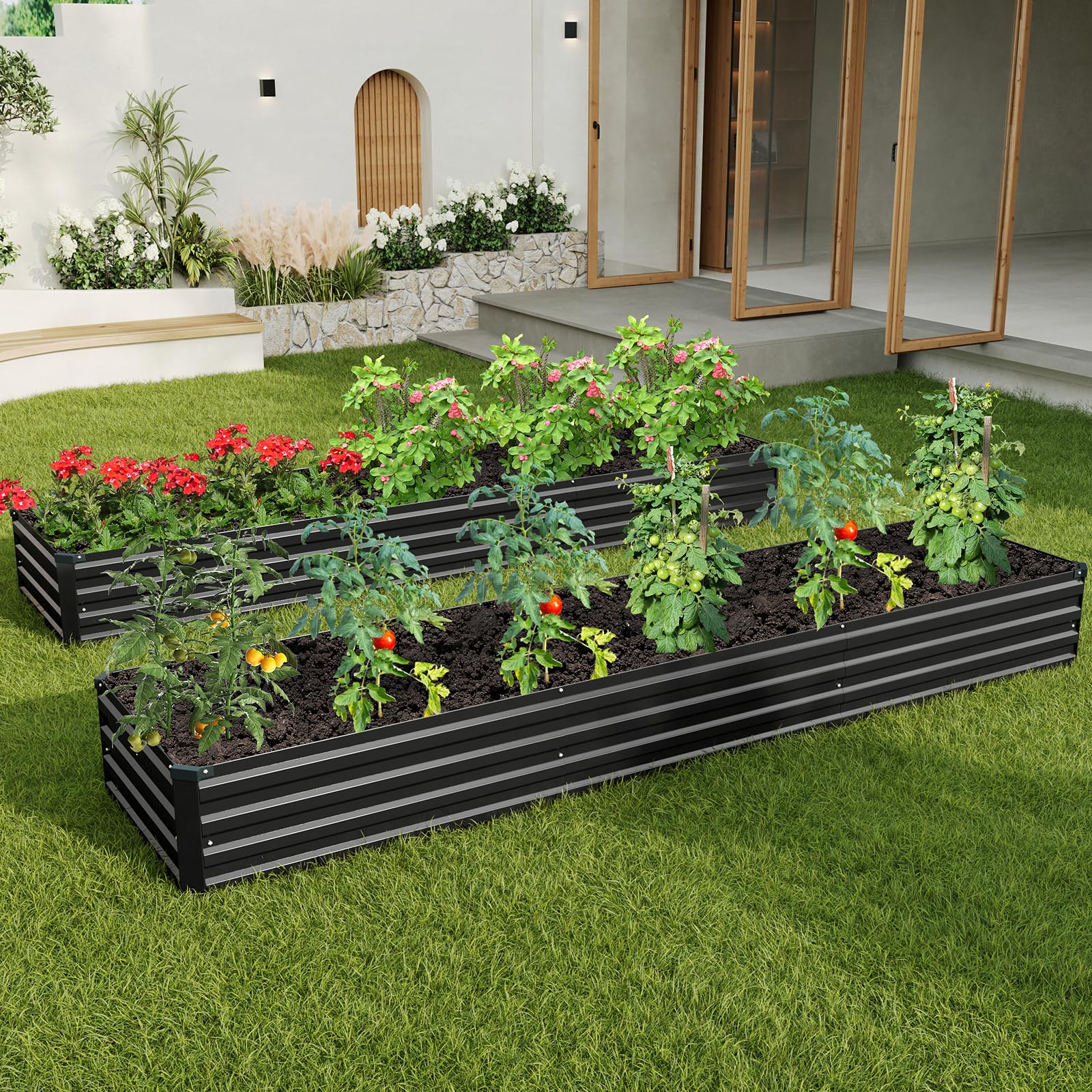 ZUNUDA plastic caps protect hands and stabilize the planter during use.