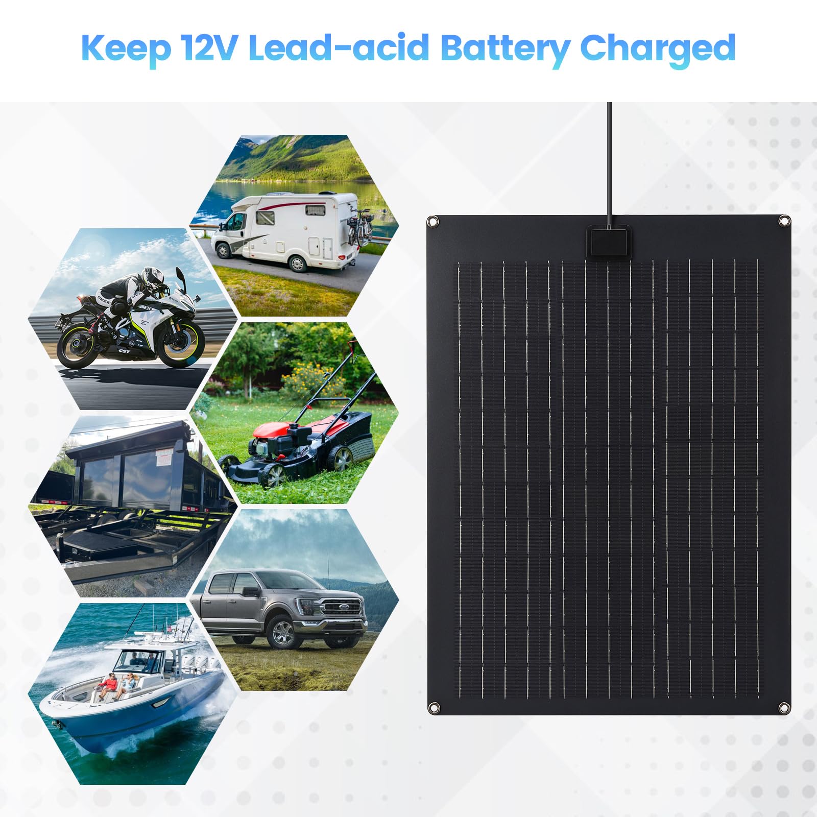 Zuomeng system compatible with 12V lead‑acid batteries across trailers and equipment.