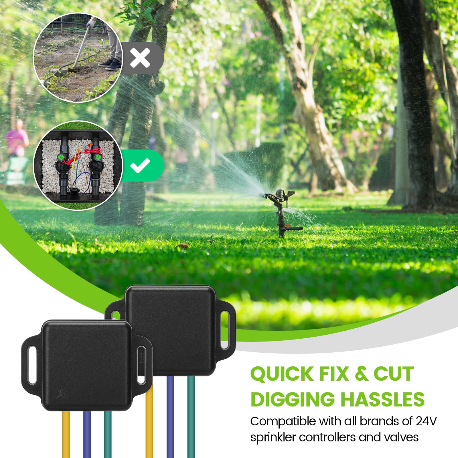 Zuomeng easy irrigation repair helps save time without trenching.