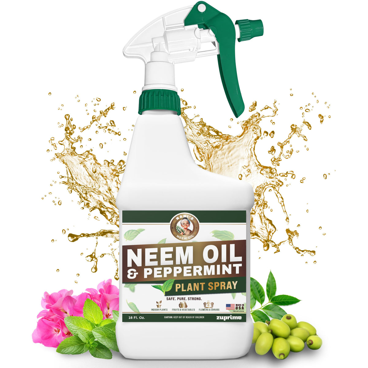 Zuprime Nani neem peppermint spray bottle for plants ready to use