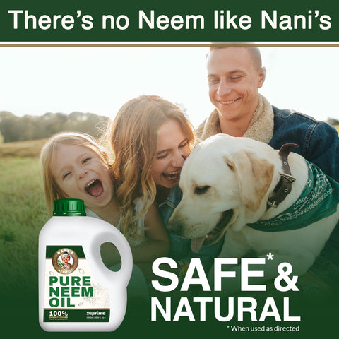 Zuprime Nani's Pure Neem Oil 100% cold pressed for quality.