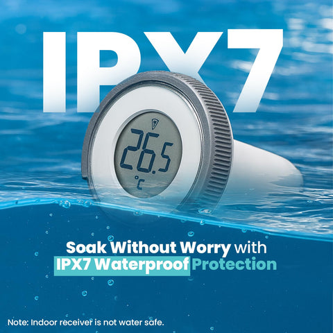 Zuprime SpaGauge indoor temperature clock display helps track ambient conditions.