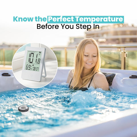 Zuprime SpaGauge IPX7 waterproof sensor withstands splashes and outdoor use.