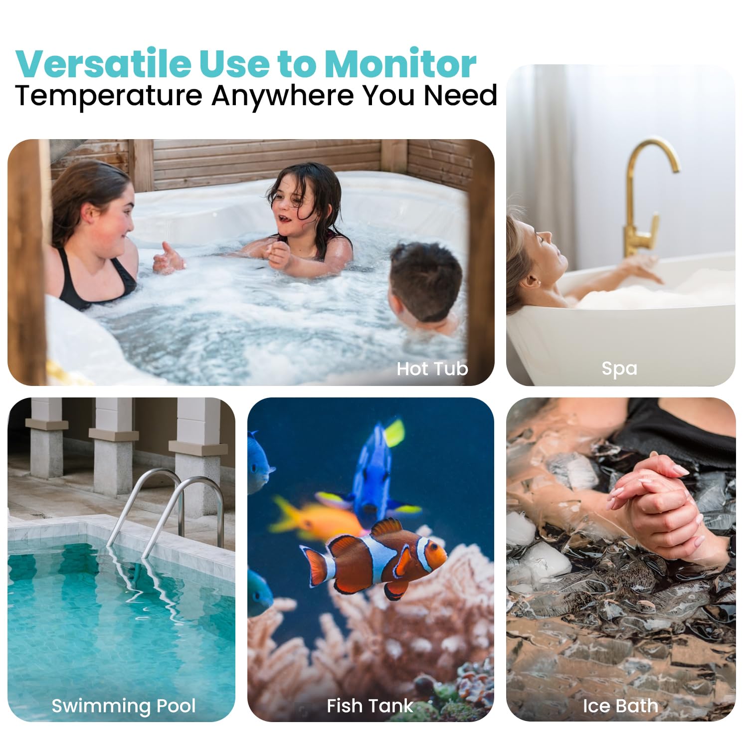 Zuprime SpaGauge portable design ideal for pool, spa, or pond use.