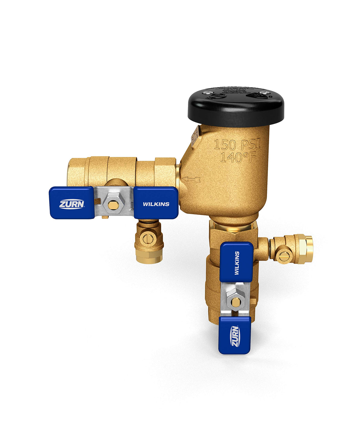 Zurn Wilkins 710 PVB assembly shown, featuring a compact design for space-limited irrigation.