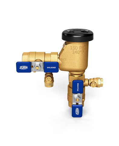 Zurn Wilkins 710 PVB assembly shown, featuring a compact design for space-limited irrigation.