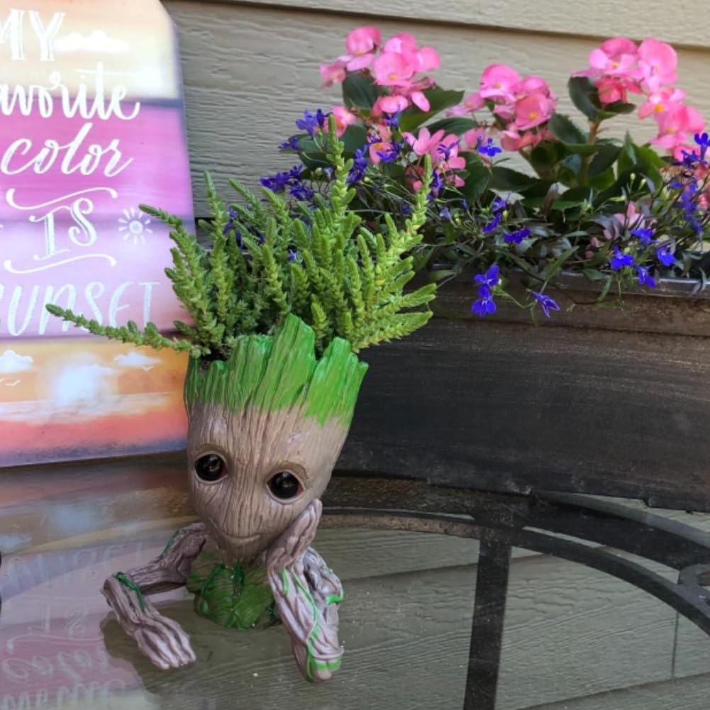 ZUSONUD 6-inch Baby Groot pot fits compact spaces in homes.