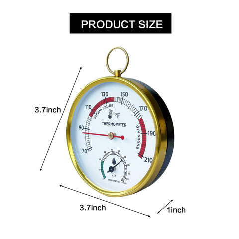Zuwevbo sauna gauge shown wall-mounted for steady placement in saunas.