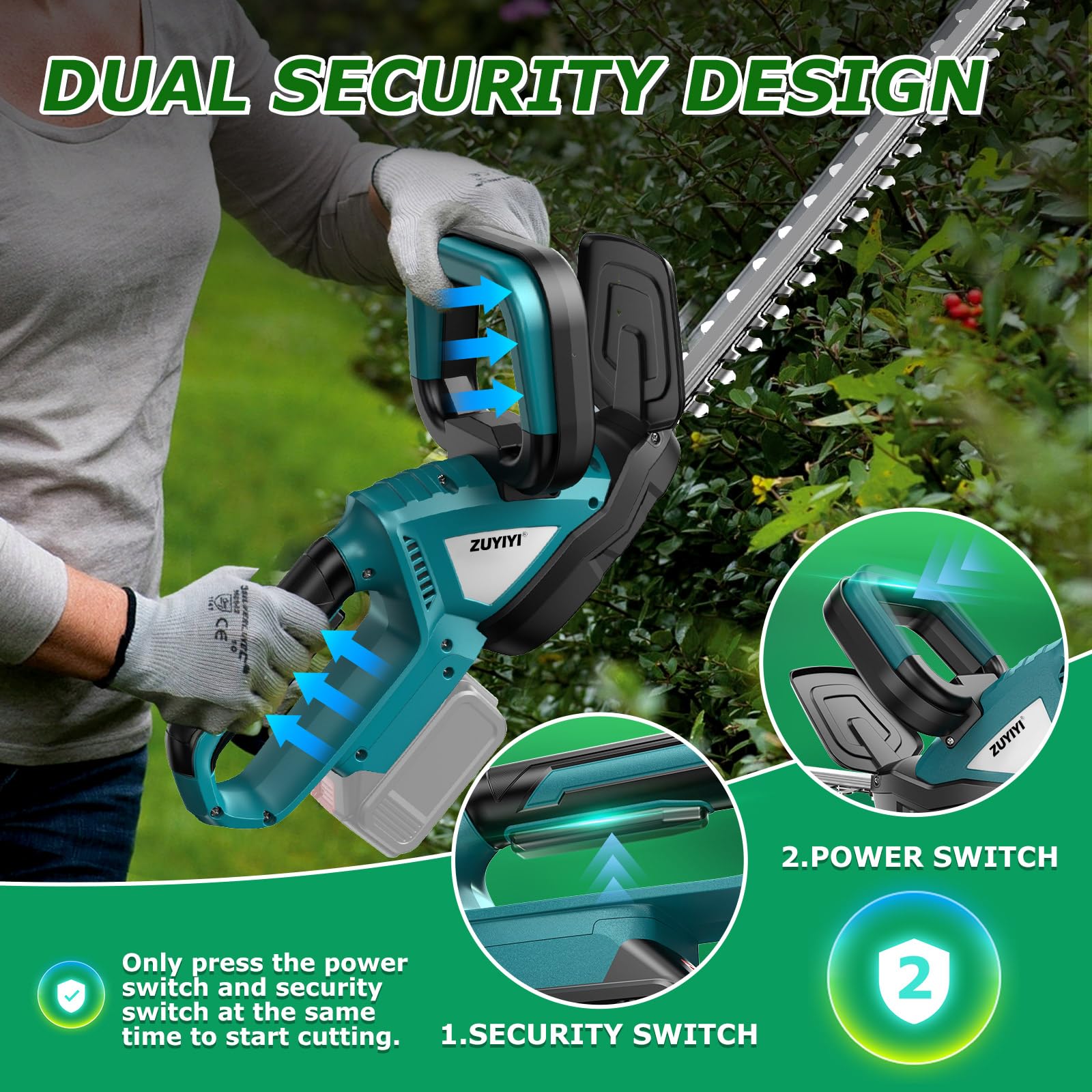 Zuyi 1350 RPM motor provides steady pruning power
