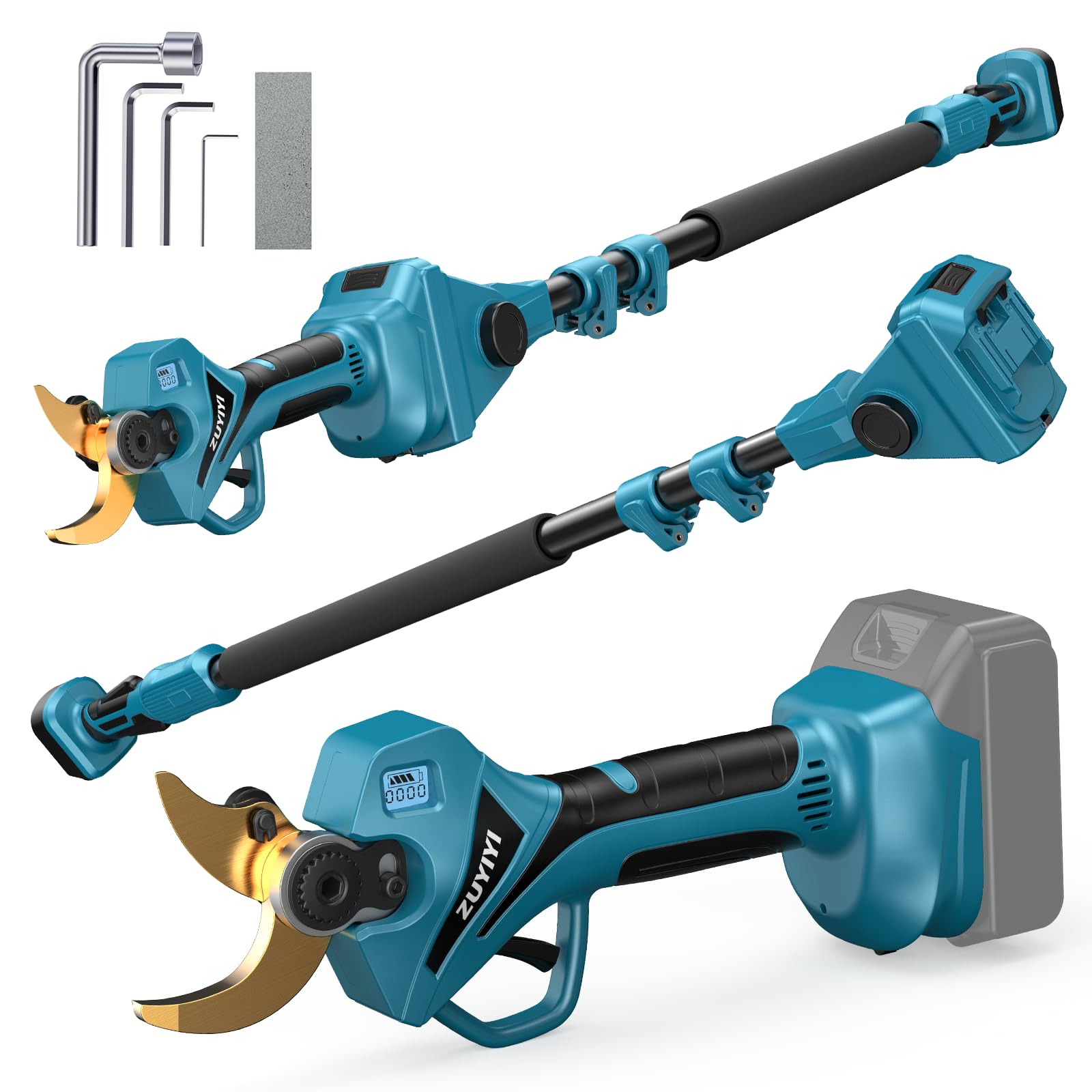 ZUYIYI 2-in-1 pruner handheld trim for precise cutting.