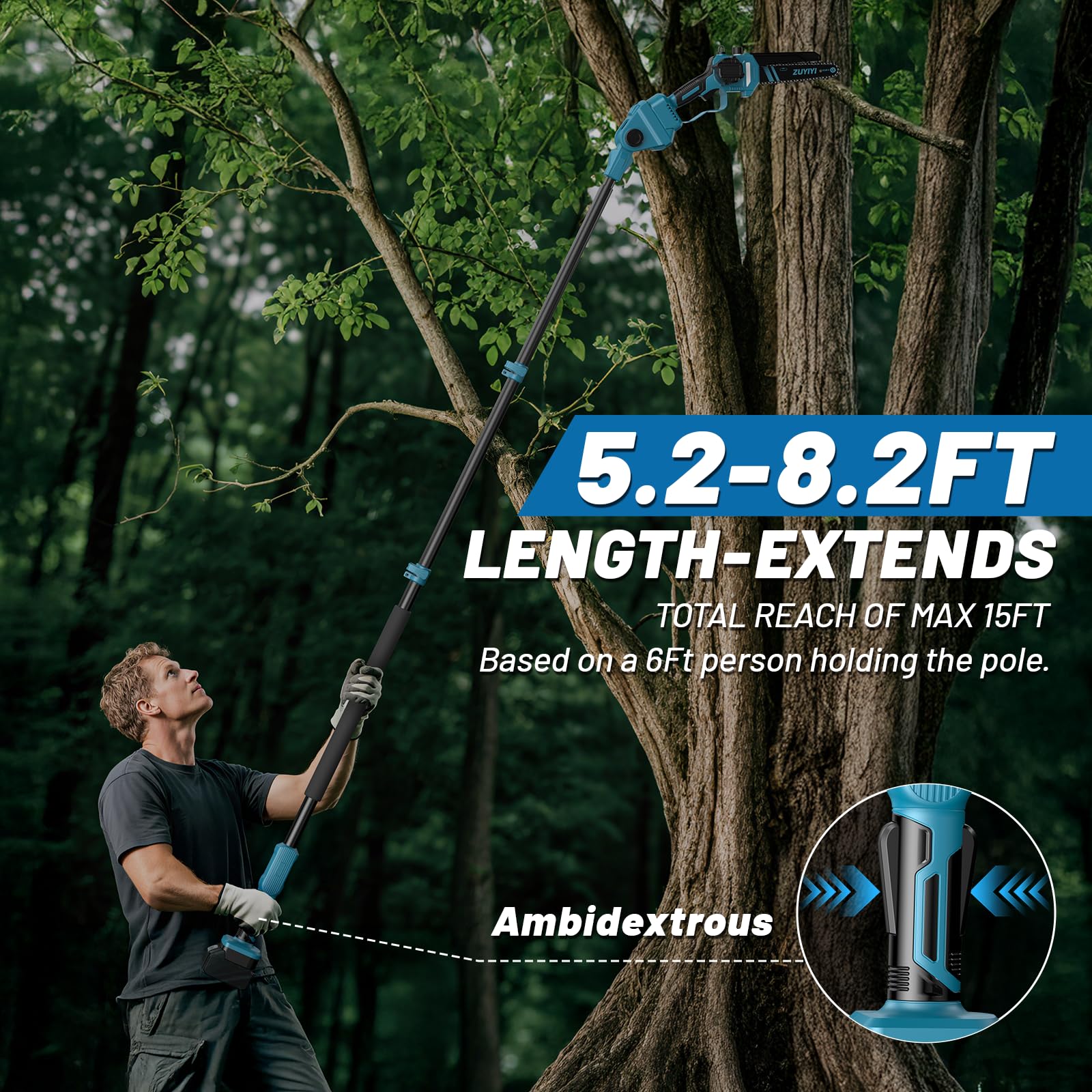 ZUYIYI brushless motor delivers power with energy efficiency.