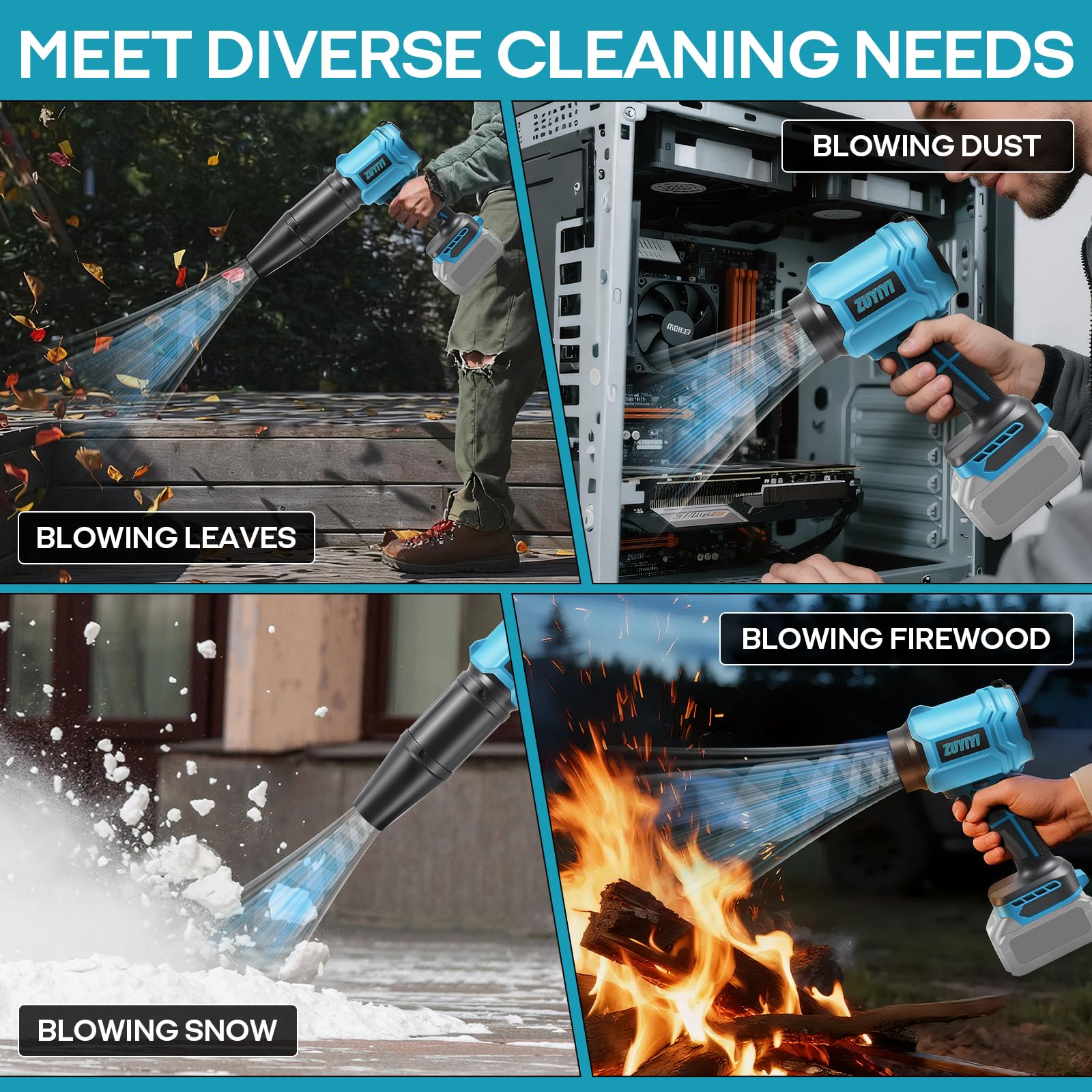ZUYIYI compatibility with Makita 18V batteries enables flexible power options